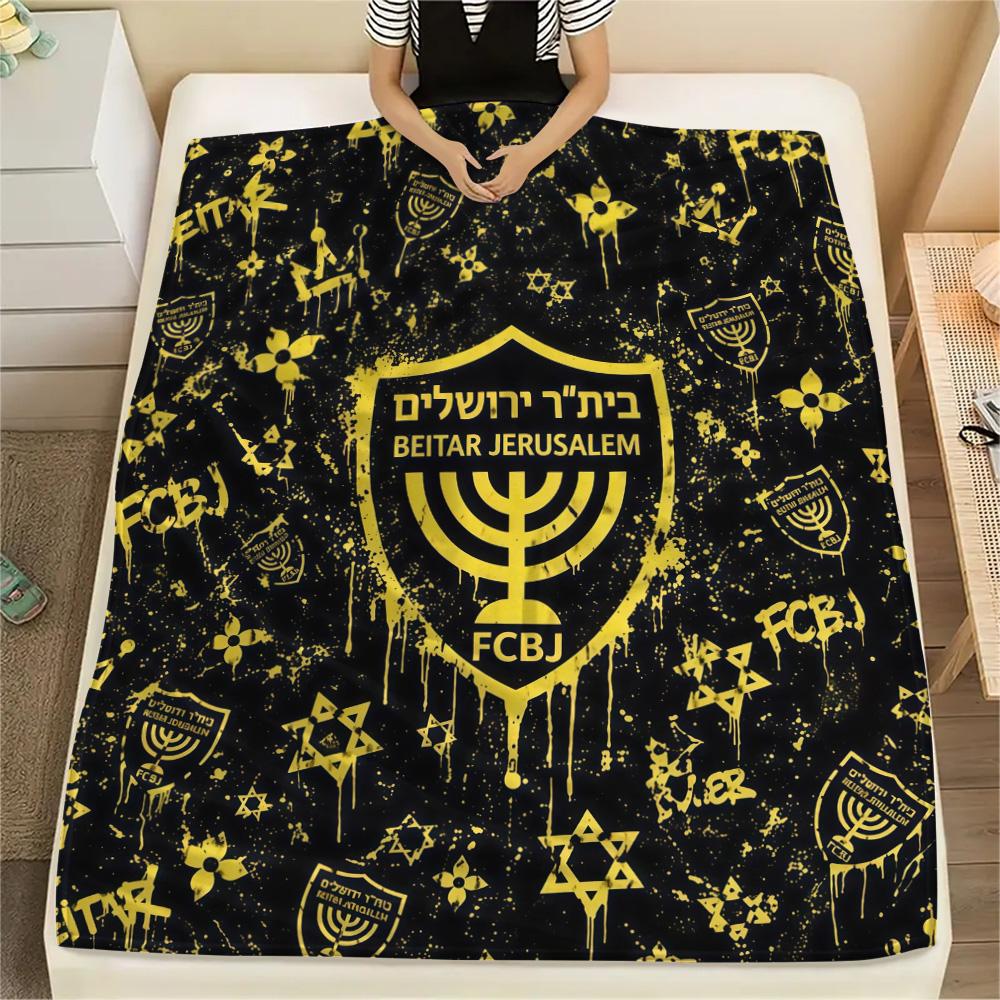Beitar Jerusalem Football Club Flannel Blanket, High quality Comfortable for All Seasons, Home Decor, Warmth and Comfort