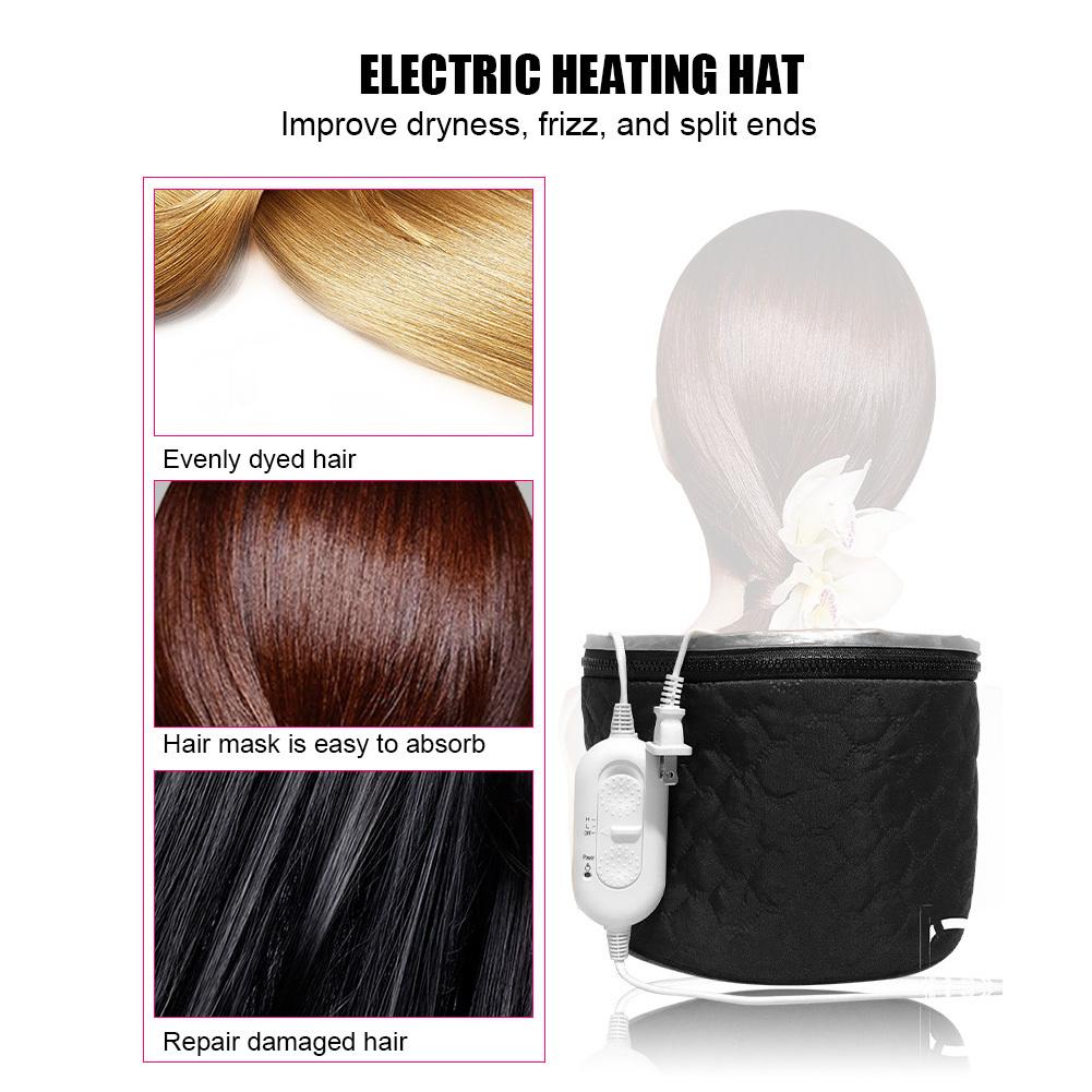 Home Hair Care: Adjustable Electric Heating Hat for Deep Hot Oil Treatments