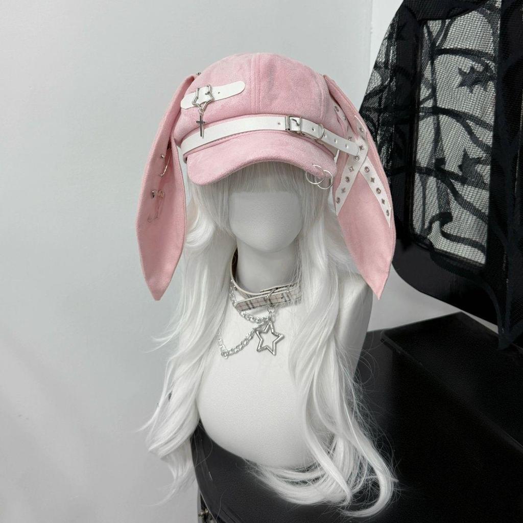 Punk Beret For Women, Subcultural Hat, Rabbit Ears, Detachable, Face-Enhancing Little Homebody