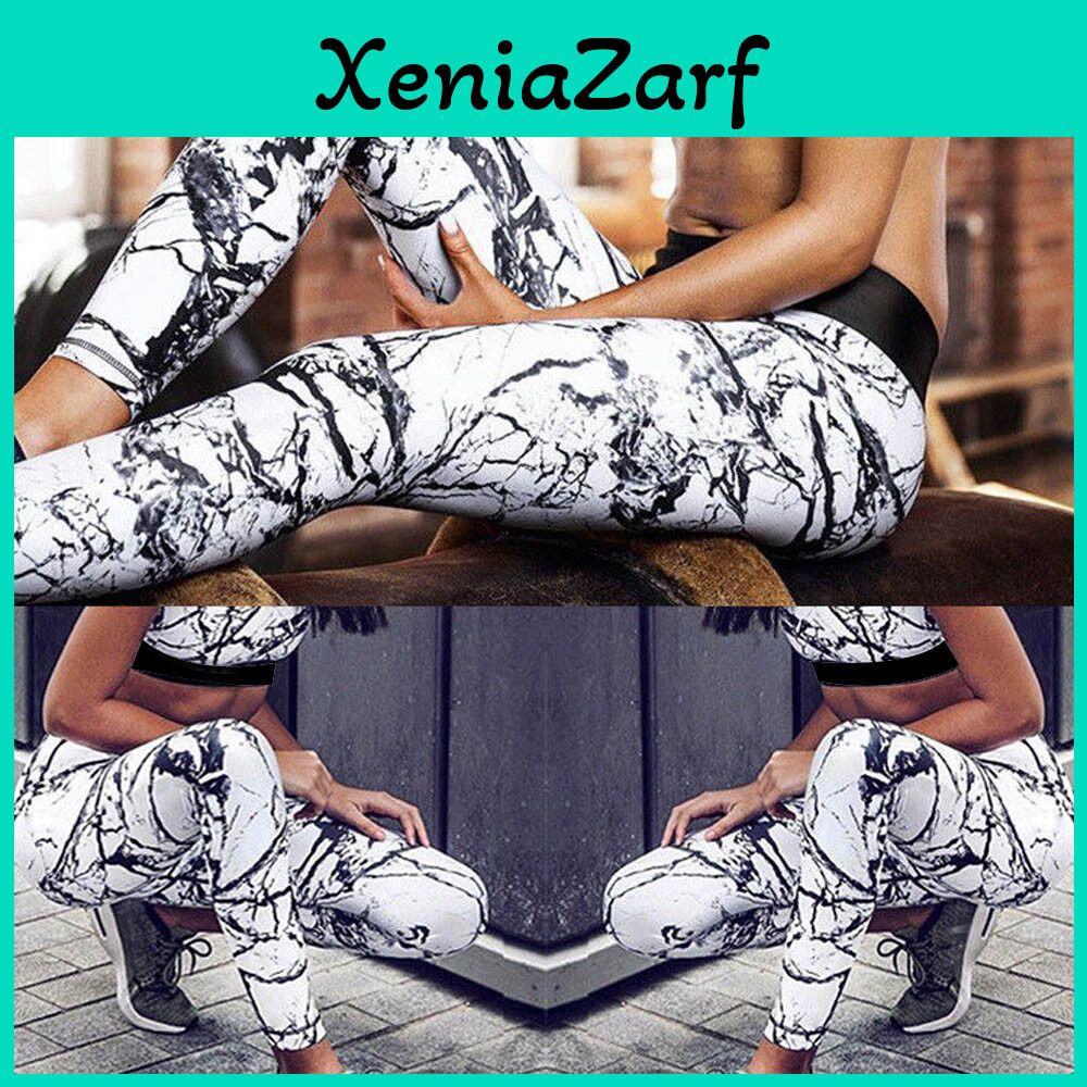 Luxurious Women Yoga Workout Gym Print Sports Pants Running Leggings Designed With Wide Elastic Waistband For Secure And Comfortable Wear