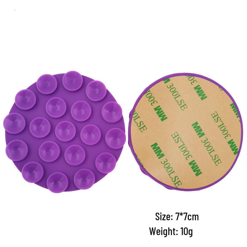 19-Hole Silicone Suction Cup Phone Holder & Power Bank Adhesive Sticker