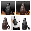 Barnoroo New Men's Casual Chest Bag Fashionable Crossbody Bag With Usb Port Trendy Men's Bag