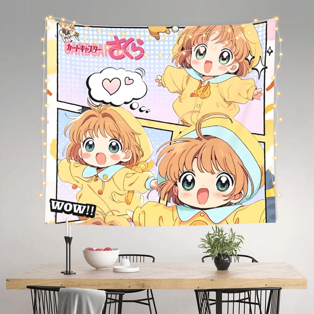 Anime Cardcaptor Sakura Cutecore Tapestry Wall Hanging Blanket Tapestry Home Decor Items Wall Decorations
