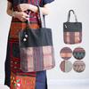 Tote Bag Ethnic Asian Embroidery Handheld Handbag Lightweight Bag Bag Gusset Ethnic Pattern Ethnic Pattern Gusset A4 Handwoven Naga Hand Stitch