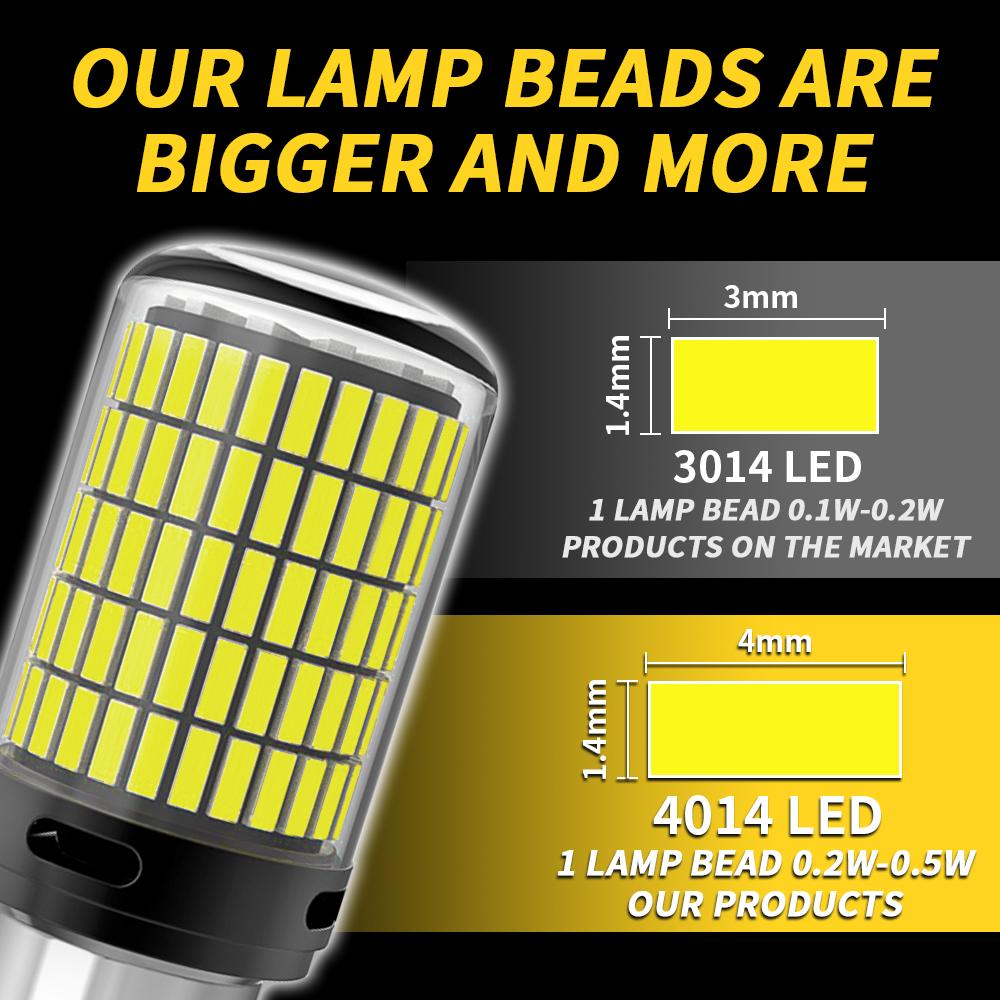 2X 7440 W21W WY21W W21/5W PY21W P21/5W Ba15s BAU15S 3157 T25 Car LED Bulbs Turn Signal Light 150SMD Brake Reverse Parking Lamps Bulbs 7