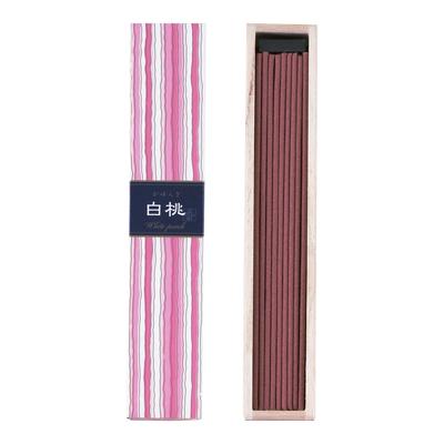 Nippon Kodo Kayuragi White Peach Sticks 40 Pieces with Incense Holder Shape White 40 Pieces Incense/Candle (x 1)