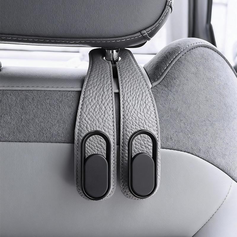 Pvc Leather Car Headrest Hook Conveniently Organizes Car Interior And Provides Stable Hanging Support For Daily Belongings