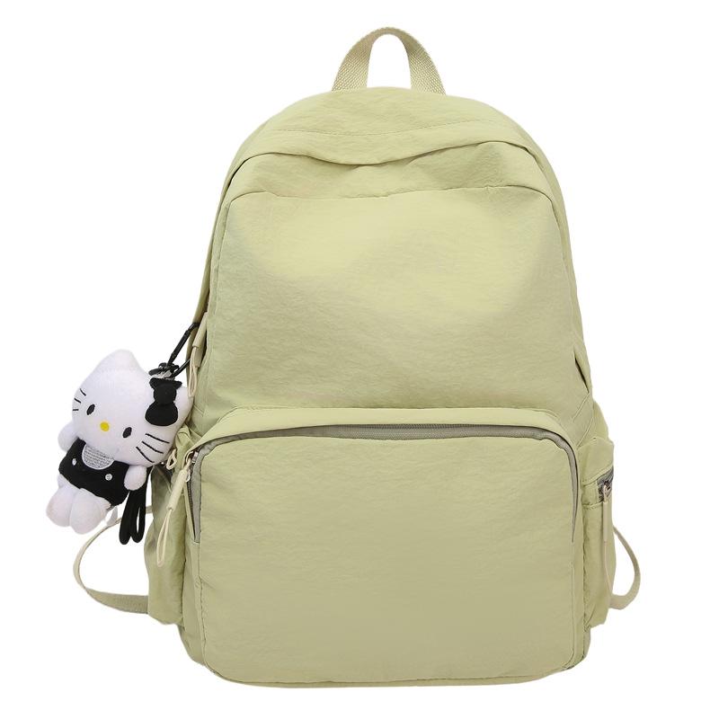 Lässiger Rucksack im koreanischen Stil - Großes Fassungsvermögen, leicht, einfarbig, niedlicher Schüler-Schulranzen