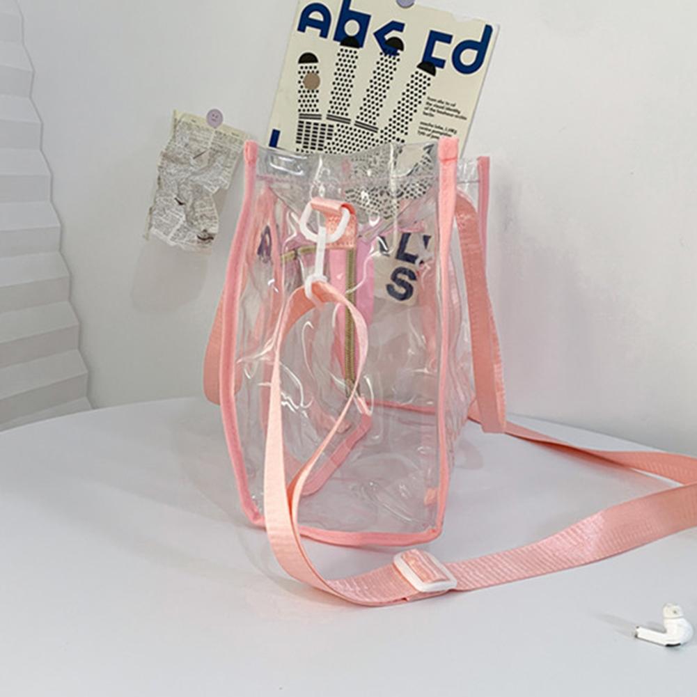 Transparent PVC Shoulder Crossbody Bag For Women Fashion Cross-Body Bag Large Capacity Handbag Portable Waterproof Carry Bag