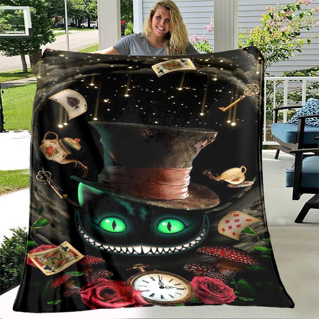 Alice Blanket Alice In Wonderland Blanket Flannel Blanket Bedding Throw Soft Cartoon Bedspread Sofa Blanket Kids Blanket Gift