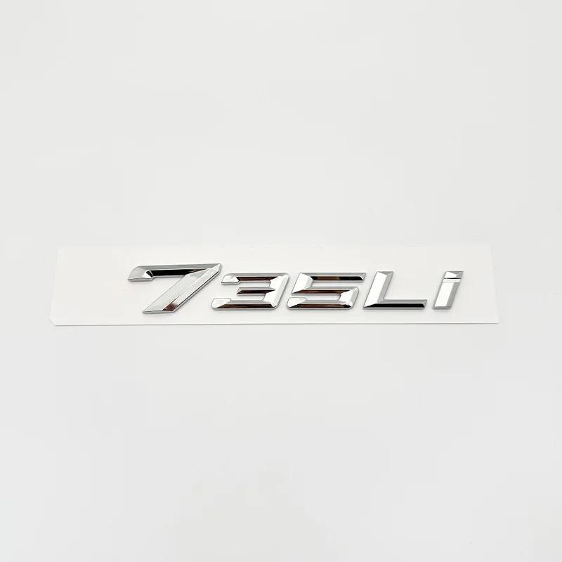 ABBS1 New Font Numbers Letters 735i 740i 760i 735Li 740Li XDrive Chrome Silver Black ABS Emblem for 7 Series Car Trunk Logo Sticker
