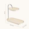 Stylish Modern Tabletop Rack Removable Double Layer Storage Rack Space-Saving Makeup Display Makeup Display Stand Bathroom