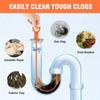 100PCS Kitchen Sink Bath Hair Cleaner Hook Brush Long Hair Plug Hole Hair Collector Catcher Strainer Bathroom Drain Sewer Dredge Device