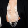 Men's Rhinestone Chest Chain Layered Tassel Body Jewelry for Club Party Dancing