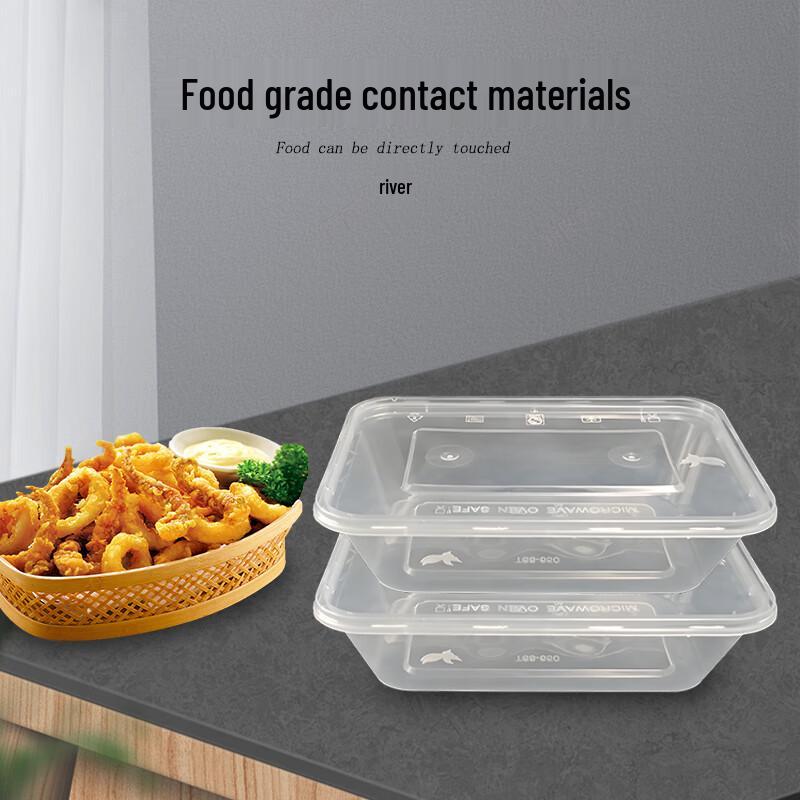 Disposable Rectangular Food Containers with Lids