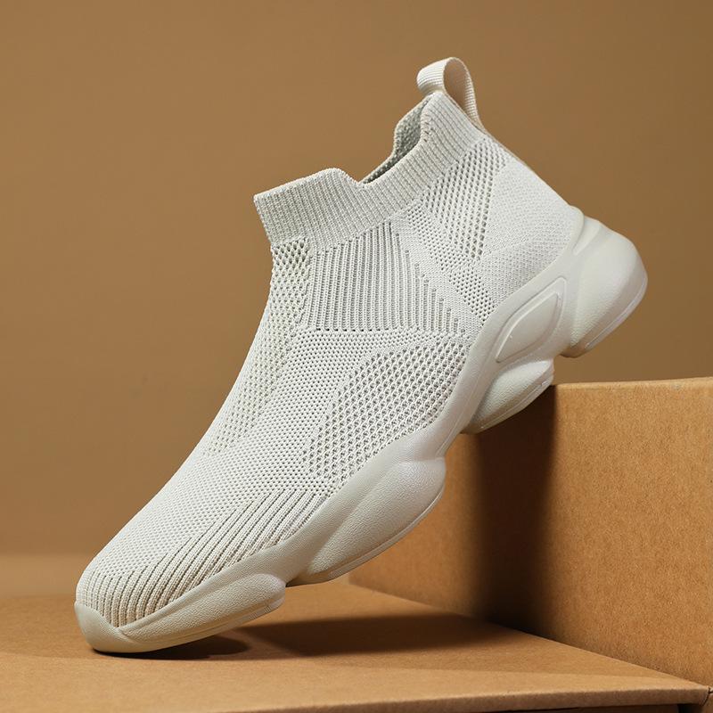 2023 Men's Spring & Autumn Fly-knit Mesh Breathable Plus Size Soft Sole Casual Shoes