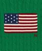 POLO RALPH LAUREN Iconic Cable Knit Flag Sweater - Green