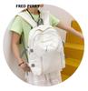Japanese & Korean Style Cute School Backpack with Bow - Versatile for Middle & High School Students, Casual & Simple Solid Color Design