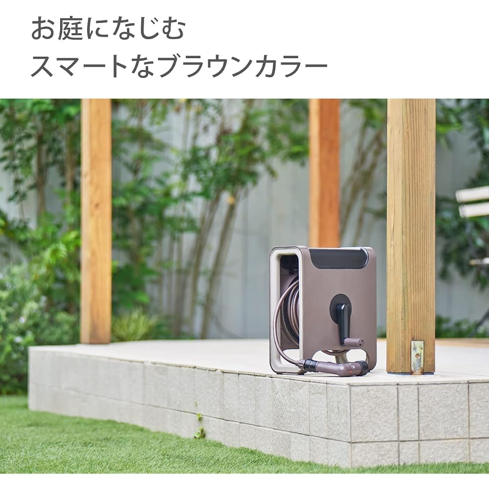 Takagi (Takagi) Horse Hose Reel Classic Metal 20m Metal Brown Stylish RF220BR