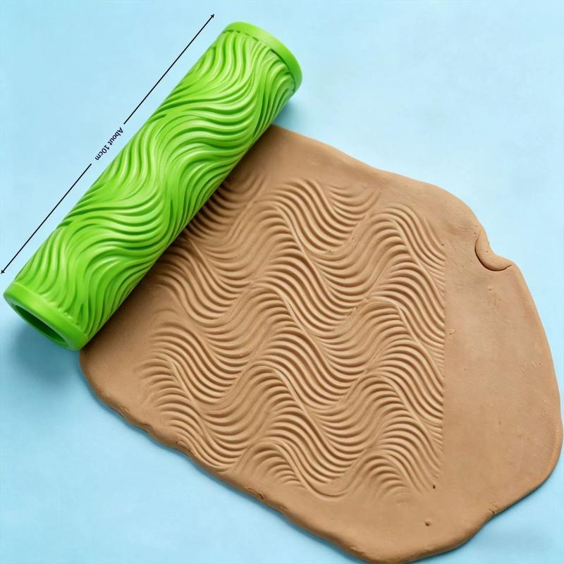 Floral Butterfly Texture Polymer Clay Roller Ceramic Seamless Escape Tool For DIY Creative Making Mold