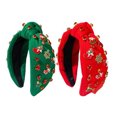 Christmas Jeweled Headband Party Costume Blingbling Party Karaoke Punk Photo Props Party Wide Hair Hoop Nightclub