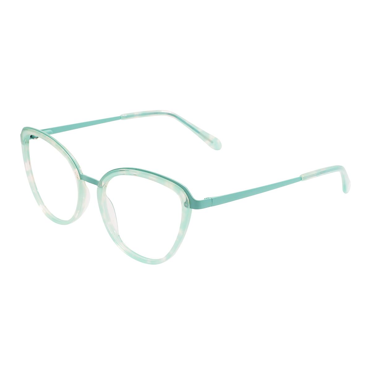 

Women Cat Eye Large Acetate Prescription Eyeglasses Frame Transparent Square Spectacle With Spring Hinge For Optical Lenses зелёный