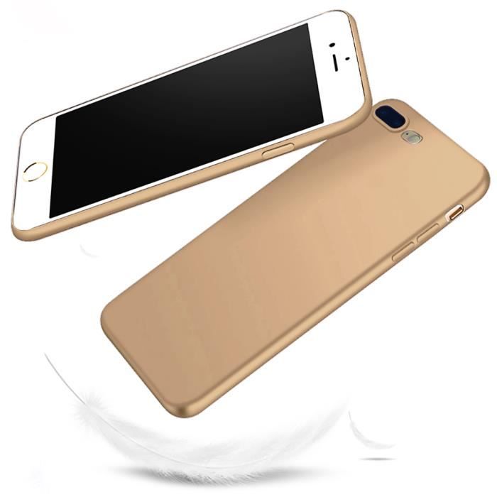 iPhone 7 Plus Hülle - Stoßfest - Silikon - Ultra dünn - Gold - Flexibel