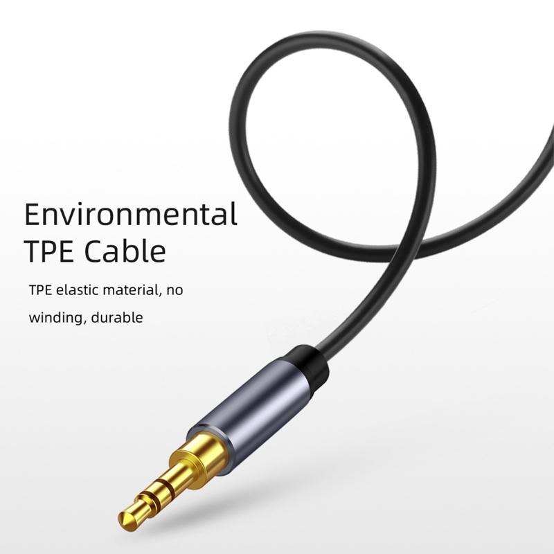 Cablu pentru căști de la 3,5 mm la 3 x 3,5 mm mufă de interfață cablu auxiliar cablu adaptor audio pentru dispozitive portabile cu port de 3,5 mm