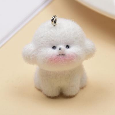 Resin Flocking Cute Three,dimensional Keychain Pendant Car Key Chain Pendant Bag Pendant