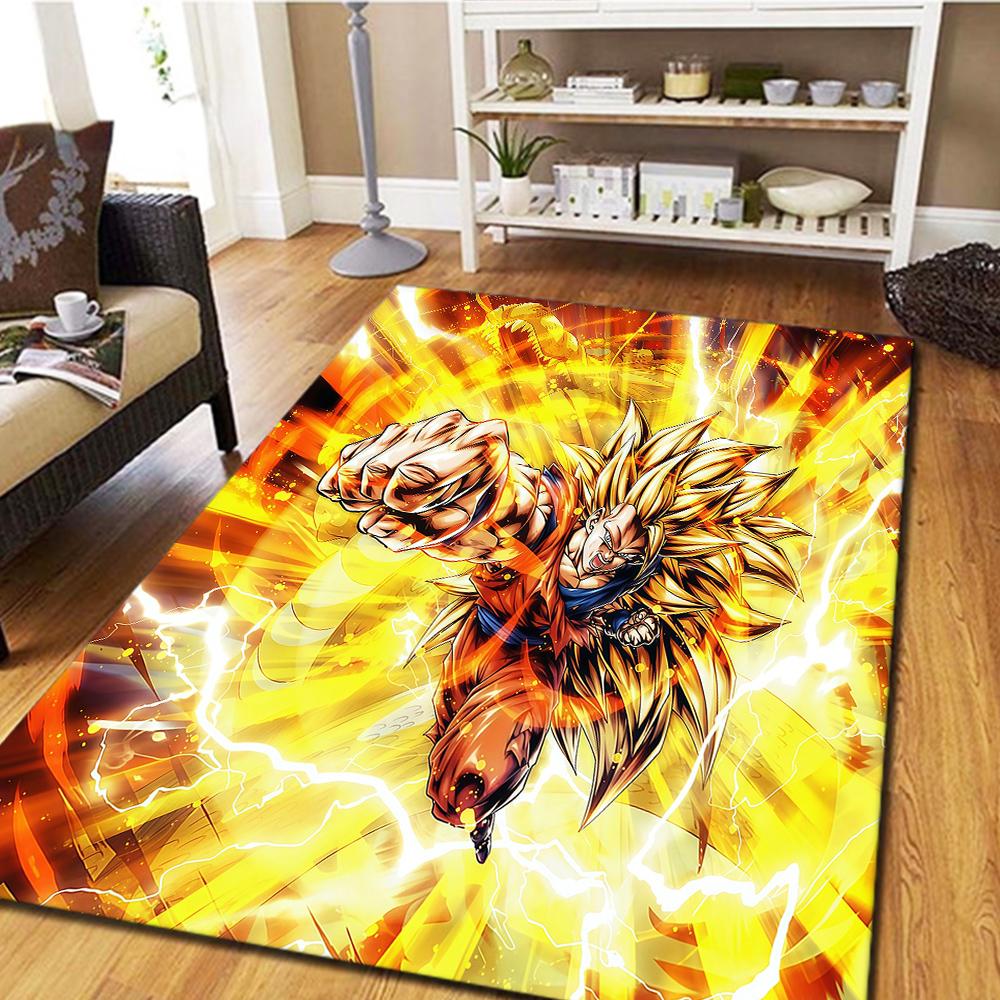 Son Goku Floor Carpet, Digital Printed Movie Rug, Home Decor Mat for Bedroom, Living Room Play Mat -HYQ15