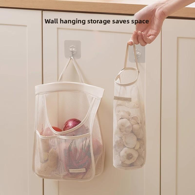 Wall Mounted Mesh Pocket Storage Kitchen Storage Bag