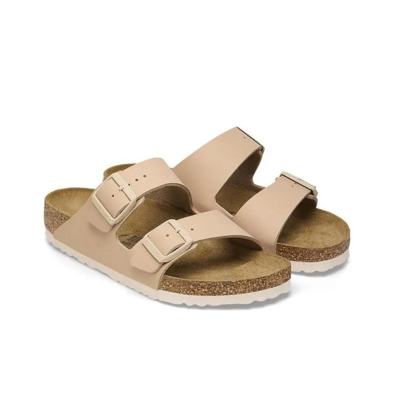 Birkenstock Unisex Comfort Round Toe Versatile Thick Sole Buckle Slide Sandals Nude Narrow Fit 1027723 36