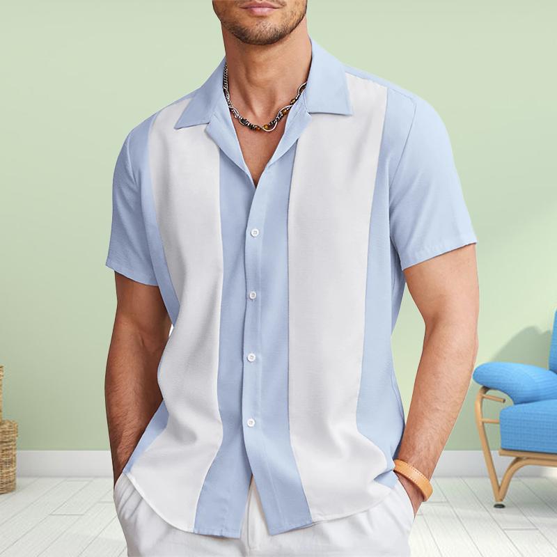 Men's Handsome Stripes 3D Print Shirt Button Up Shirt Casual Shirt Summer Shirt Short Sleeve Daily Vacation Clothing