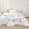 Feen- und Blumenmuster-Decke Weicher Flanell-Überwurf Kinderzimmer-Dekoration Magisches Fantasy-Thema Bettwäsche für Mädchen Kinderzimmer