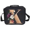 New 26-letter Printed Lunch Bag Large Capacity Multi-pocket Lunch Box Bag