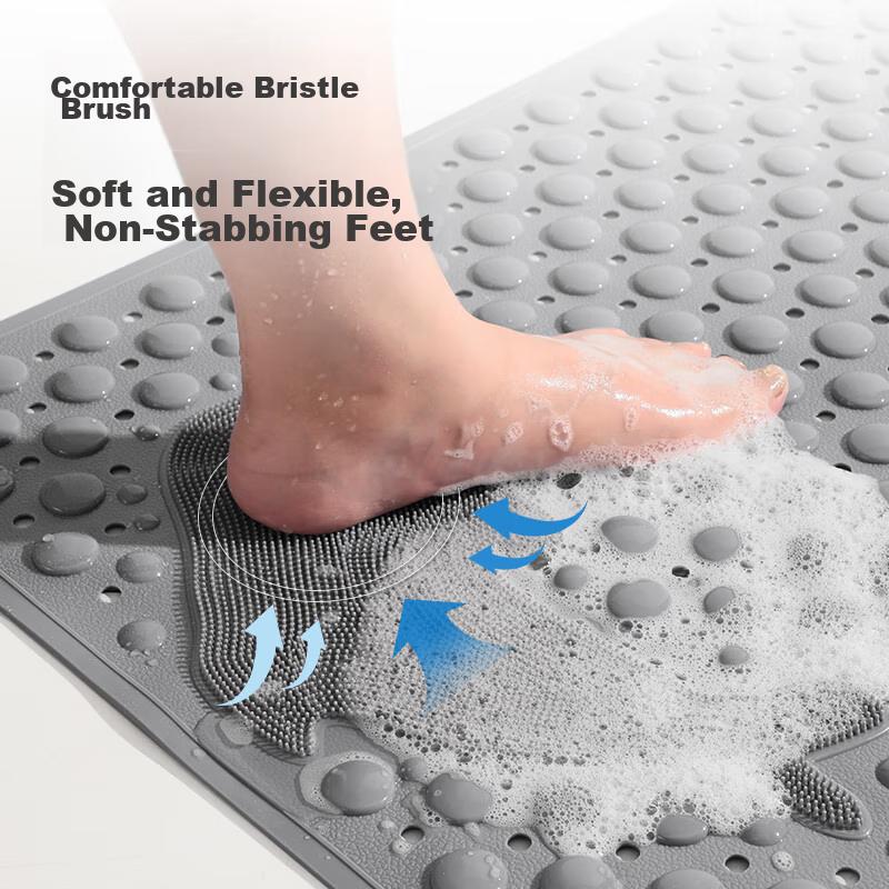 Huaxu Bathroom Non-Slip Mat, Shower Foot Pad, Anti-Fall Floor Mat for Bathroom, Large Massage Foot Pad for Elderly And Pregnant Wome