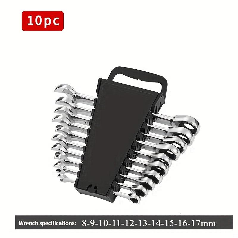 6/8/10/12pcs Ratchet Dual-Purpose Wrench Set - 72-Tooth Quick Release, Open & Box End, High Hardness & Durability
