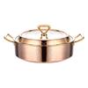 Panela Padrão Martelo Dourado Espessada Panela Especial para Fogão de Indução Hotpot Aço Inoxidável 304 de Alta Qualidade Panela Quente de Duplo Sabor