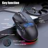 Wireless Gaming Mouse 9 Key Bluetooth Dual Mode DPI Adjustable Rechargeable Computer Mouse with RGB