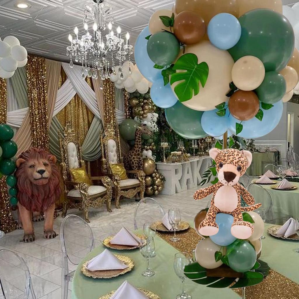 29 ks leopardí balónek s panenku modrozelený latexový balónek dekorace z révy dětská sada na narozeninovou oslavu s motivem džungle a zvířat na stůl dekorace