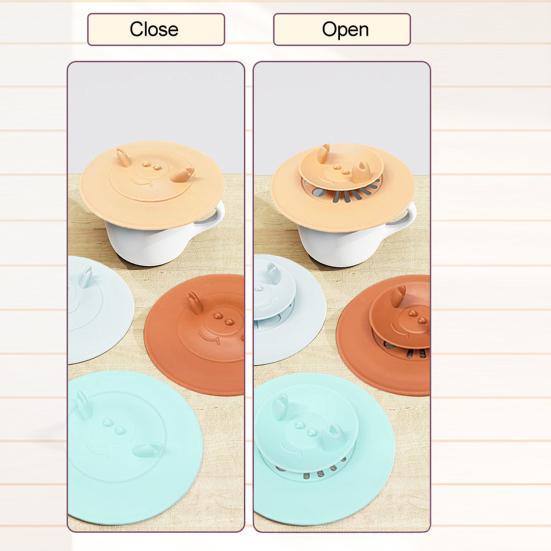 Crab Silicone Cup Covers Heat Resistant Tea Bag Mug Topper Tea Infuser Lid Accessory for Coffee Milk Hot Drinks