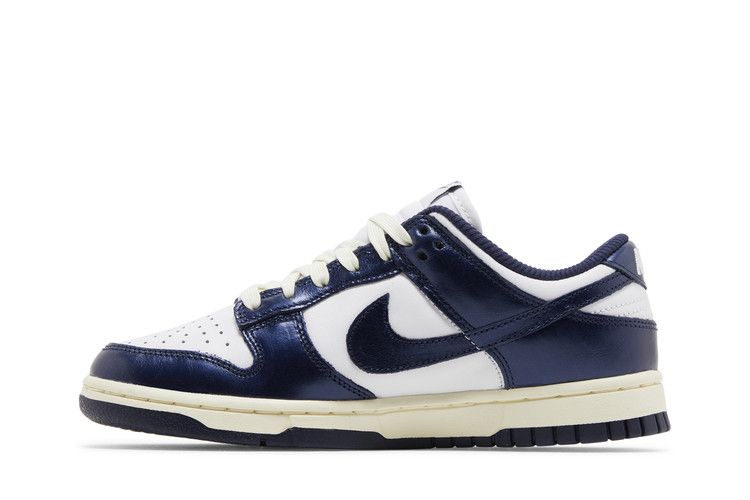 Women's Sneakers Nike Dunk Low PRM Vintage Navy (Women's) White/Midnight Navy-Coconut Milk