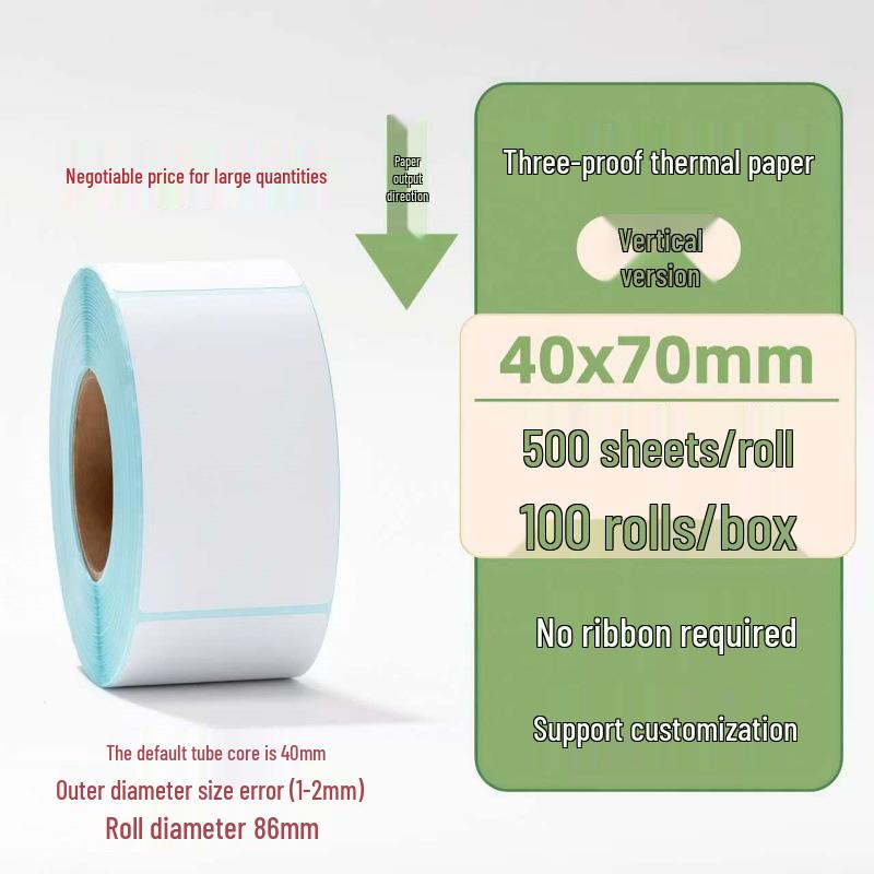 Samoprzylepne etykiety termiczne na kody kreskowe 100×150 mm - Trwałe i wodoodporne do logistyki