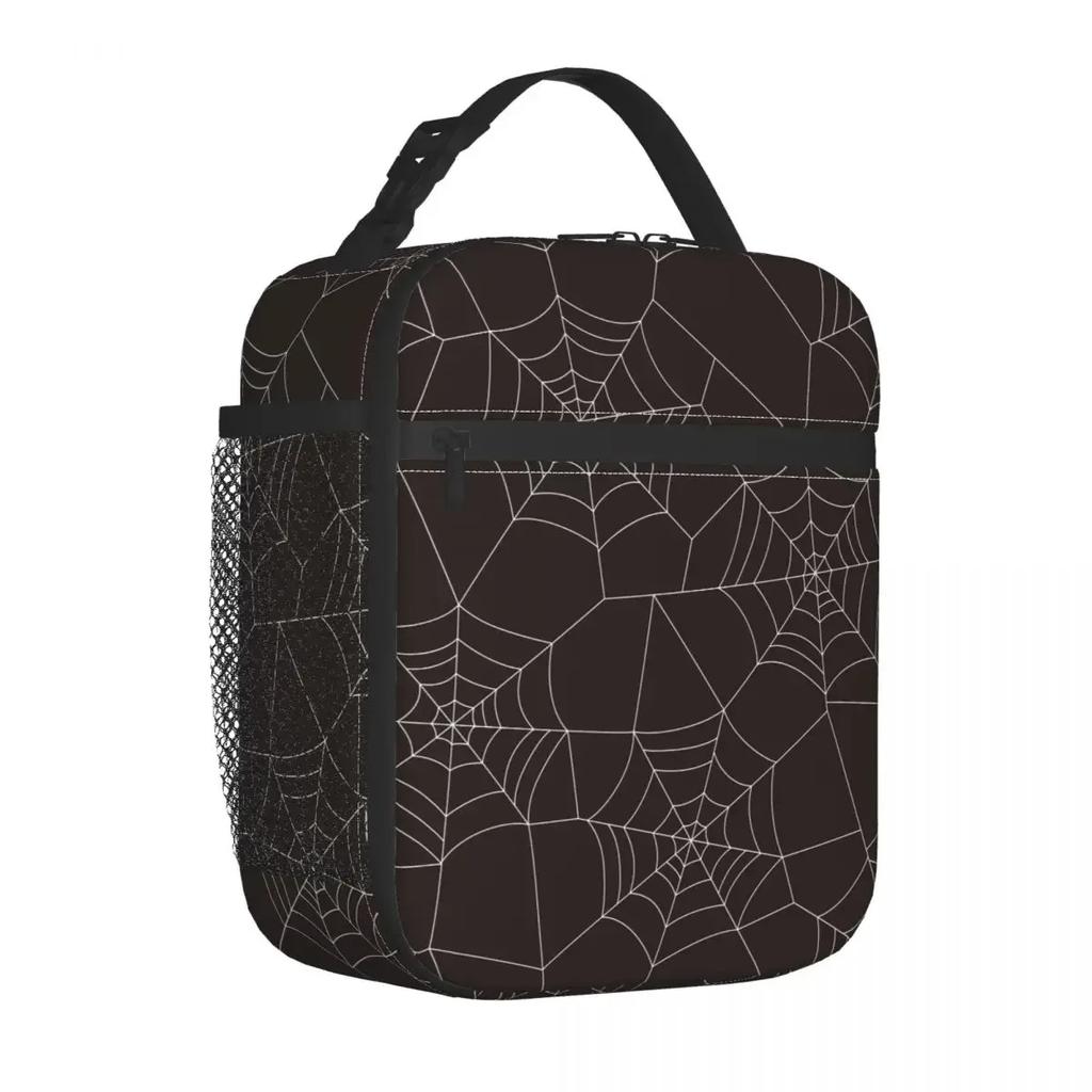 Halloween Gothic Insulated Lunch Bags Thermal Lunch Container Large Tote Lunch Box Bento Pouch Work Outdoor