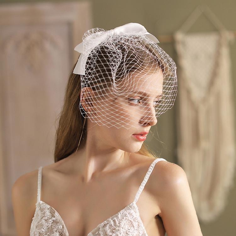 Pillbox Veil Fascinator Hat Tea Party Headwear Veil for Women Lady Black/White