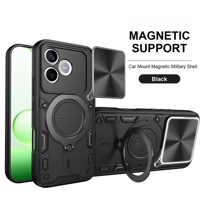 For Honor 600 400 Pro Case Shockproof Armor Car Holder Magnetic Ring Phone Cover For Honor 400 600 Lite Coque Slide Lens Fundas