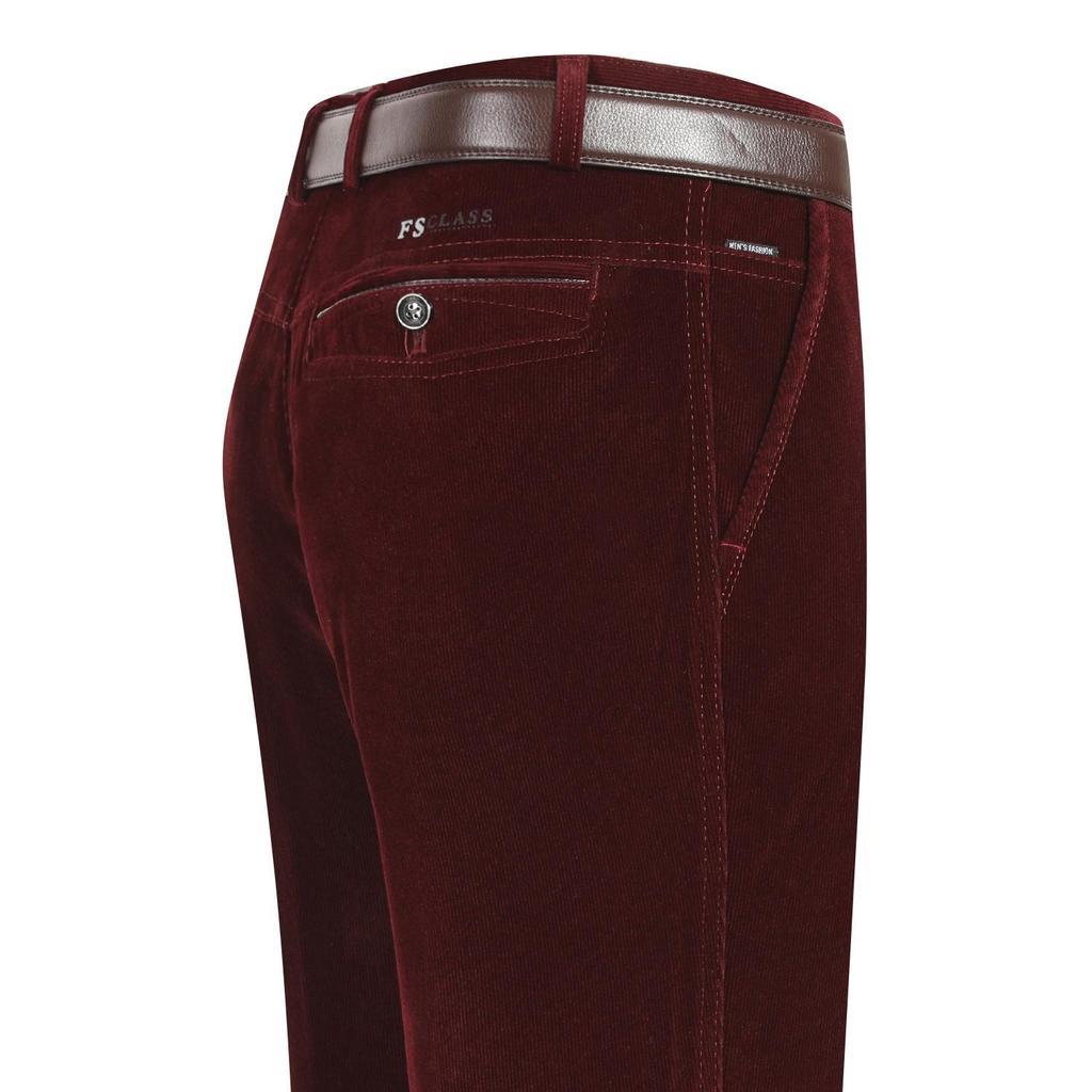 Bukser Herre Corduroy Cord Bukser Stretch Straight Bukser Uformell Løs Høy midje Vintage Retro