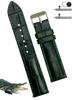 Vietnam Creations 18mm Green Crocodile Watch Quick Release Alligator Leather Replacement Watch Band with Wrist Handmade for Green Strap, Buckle, Men,