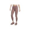 Nike Solid High-Waisted Casual Breathable Nine-Point Leggings Women Leggings Smoky-Purple Red FN3233-208