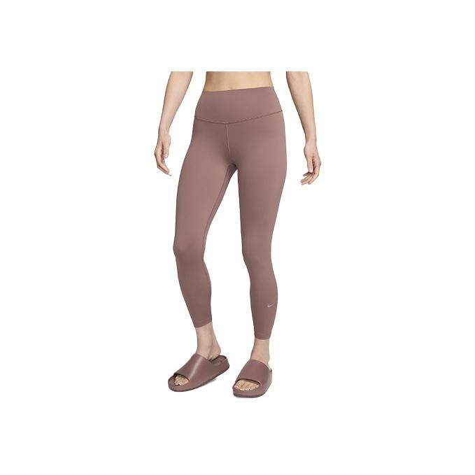 Nike Solid High-Waisted Casual Breathable Nine-Point Leggings Women Leggings Smoky-Purple Red FN3233-208